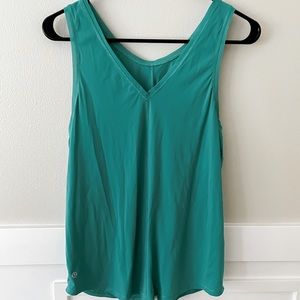 Rare Lululemon Teal Tie-back Tank, Size 8